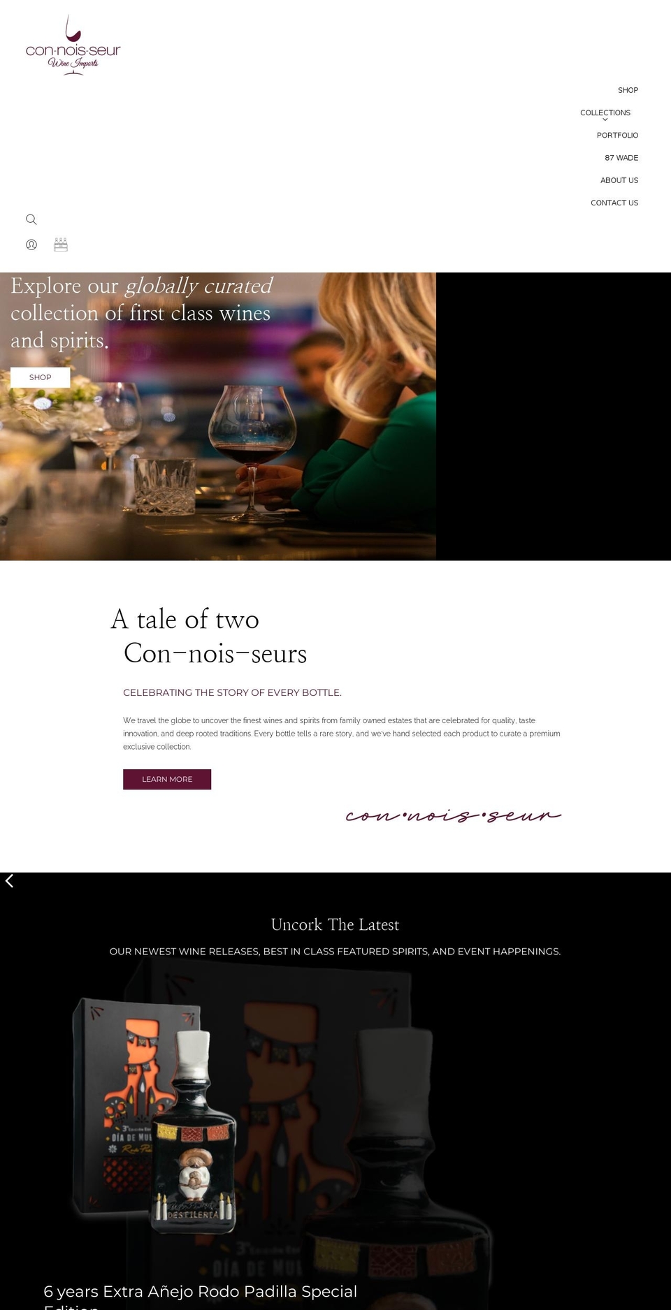 con-nois-seur.ca shopify website screenshot
