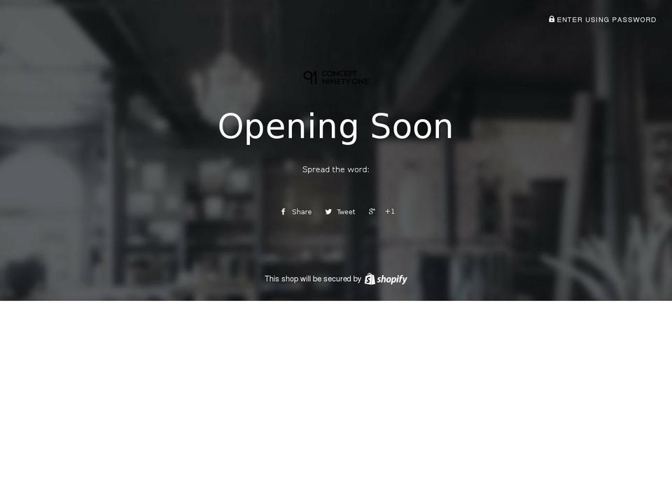 con91.com shopify website screenshot