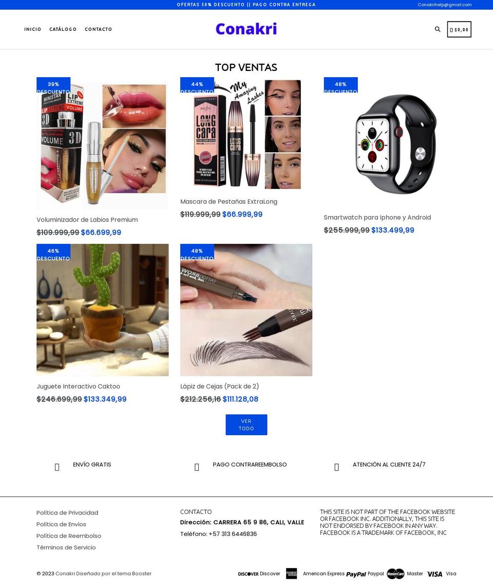 conakri.com shopify website screenshot