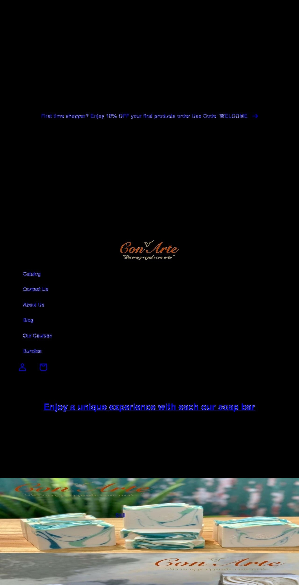 conartepr.com shopify website screenshot