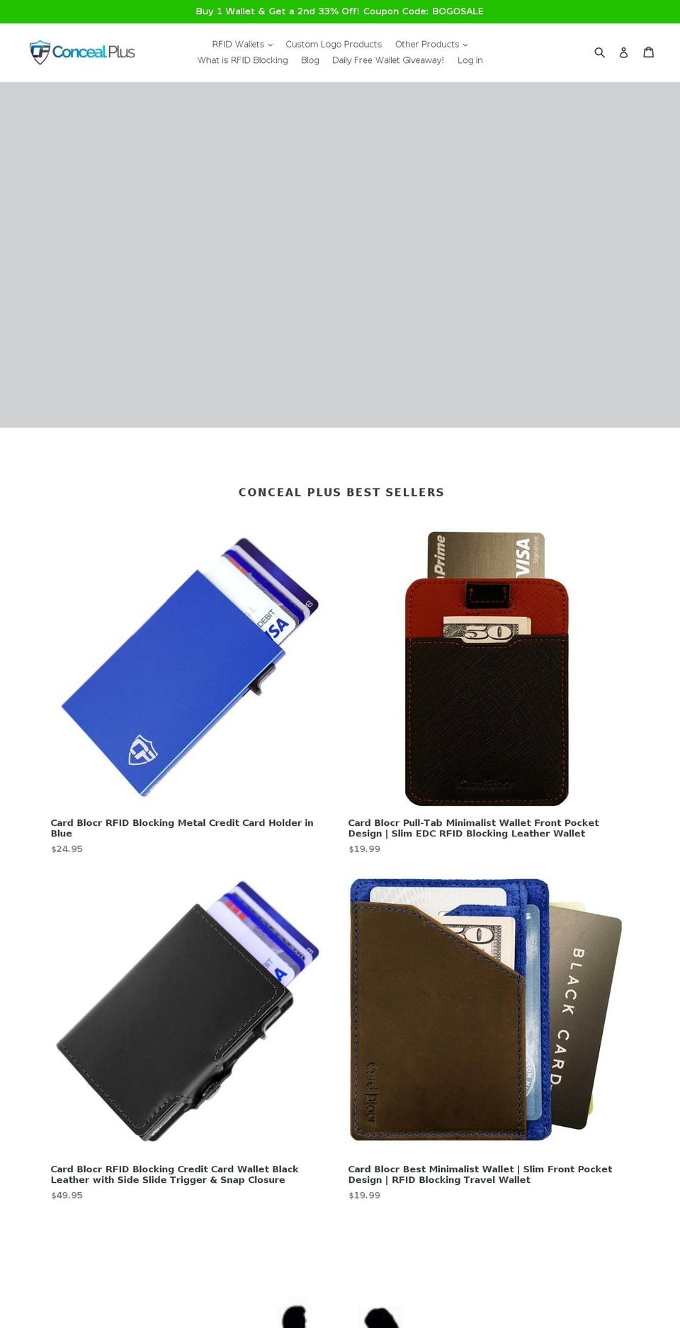 concealplus.com shopify website screenshot