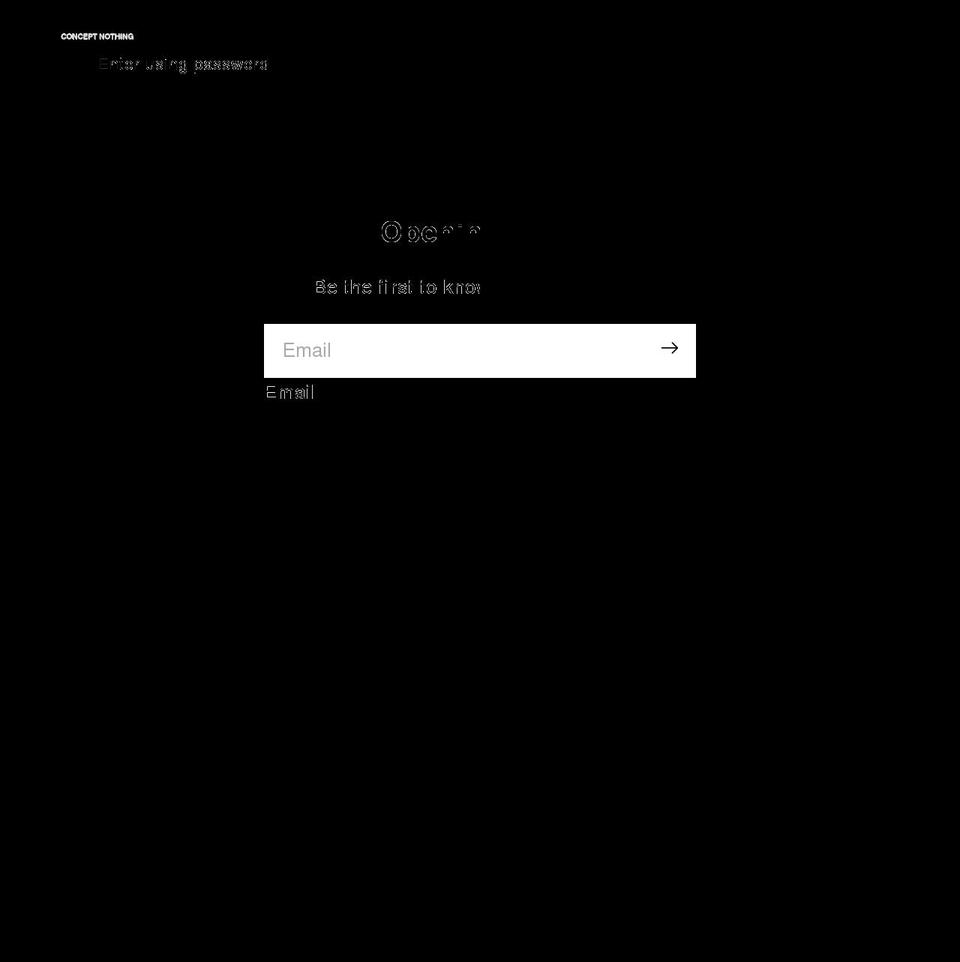 concept-nothing.com shopify website screenshot