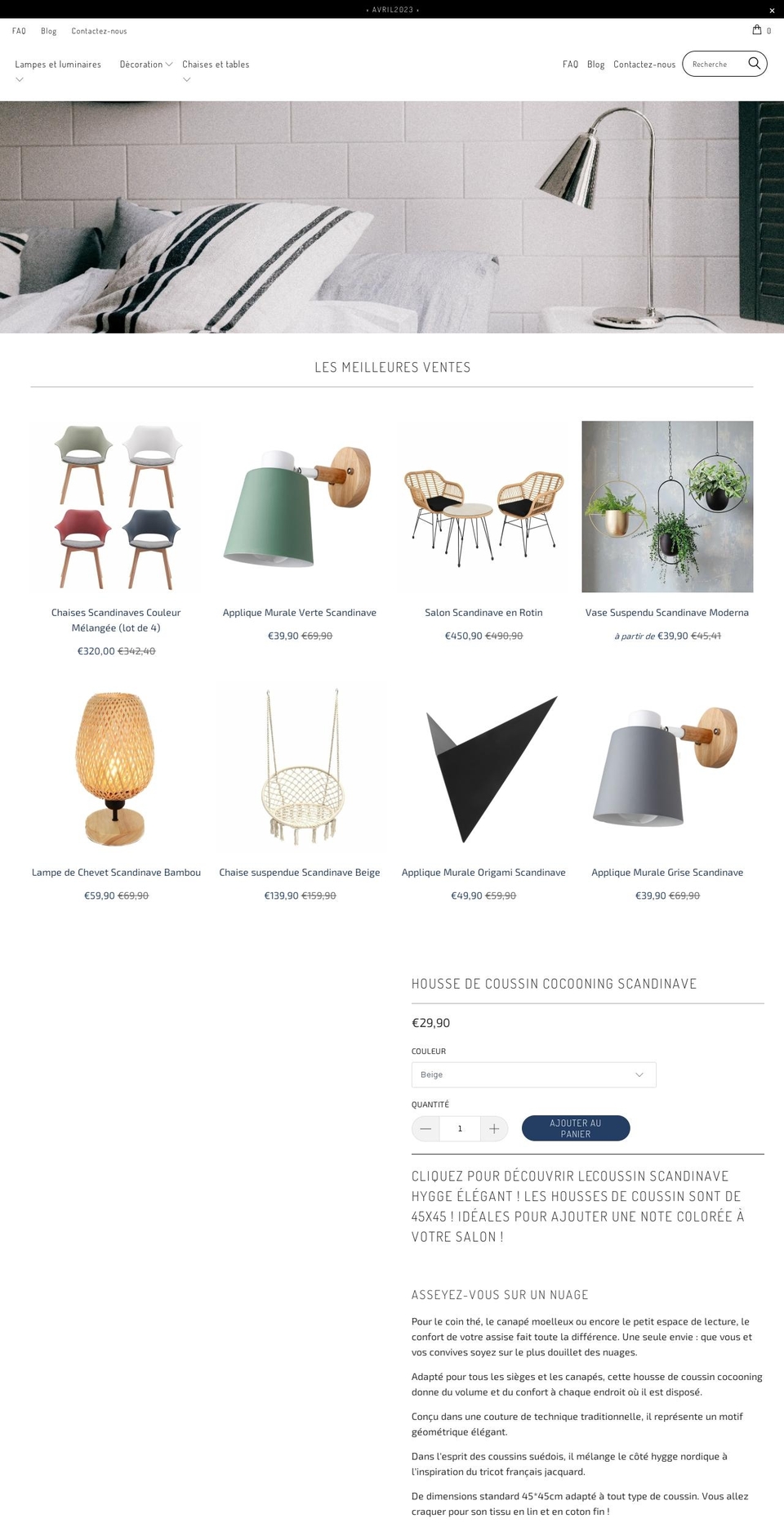 concept-scandinave.com shopify website screenshot