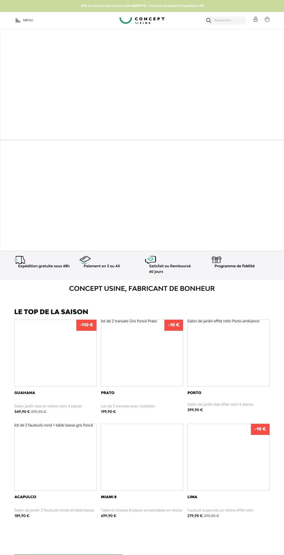 concept-usine.com shopify website screenshot