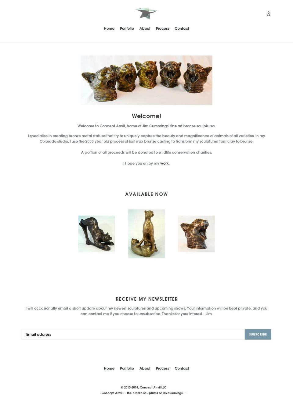 conceptanvil.com — Shopify storefront screenshot