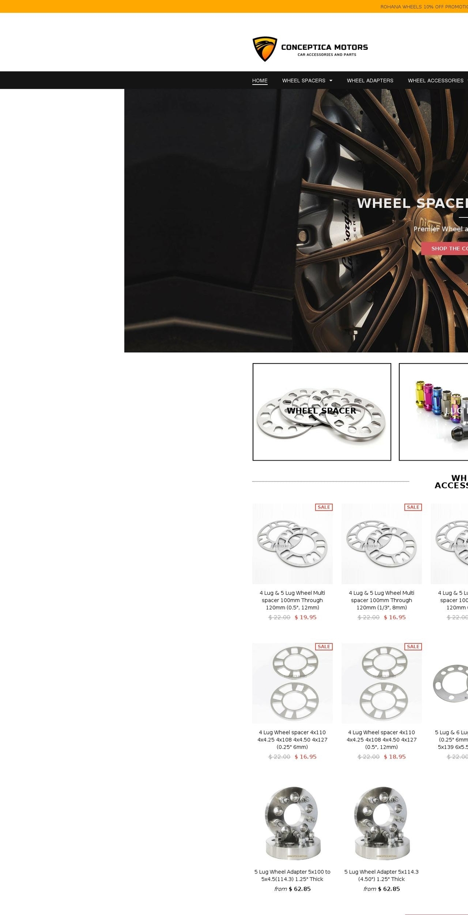 concepticamotors.com shopify website screenshot