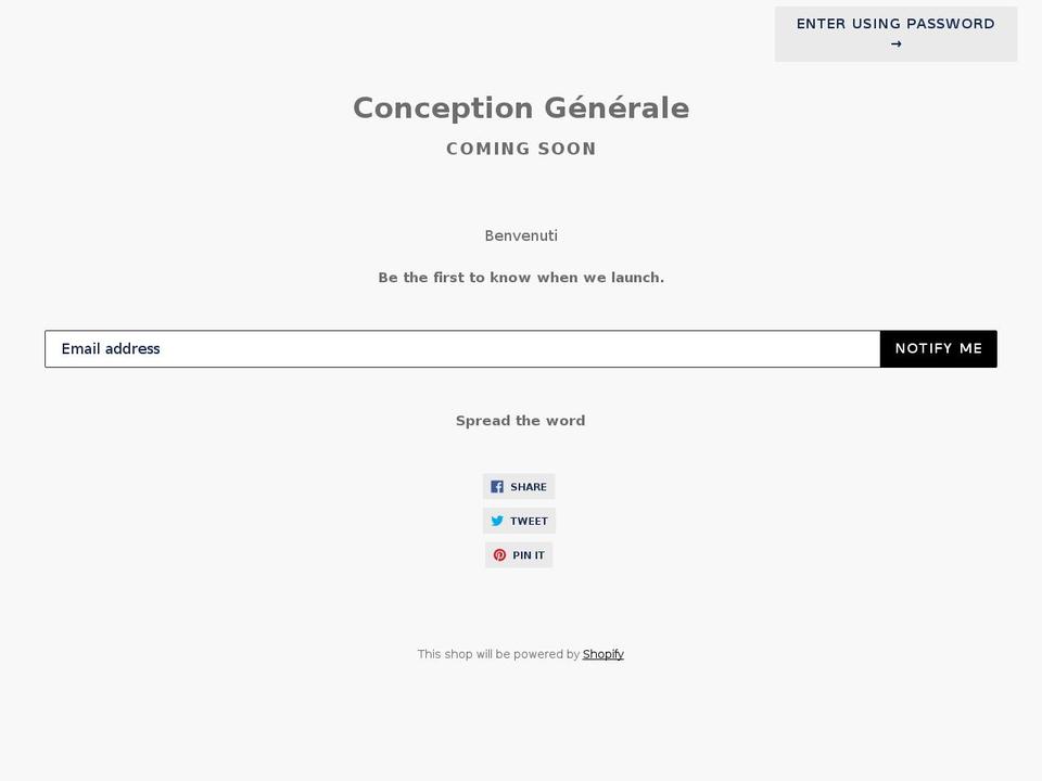 conceptiongenerale.com — Shopify storefront screenshot