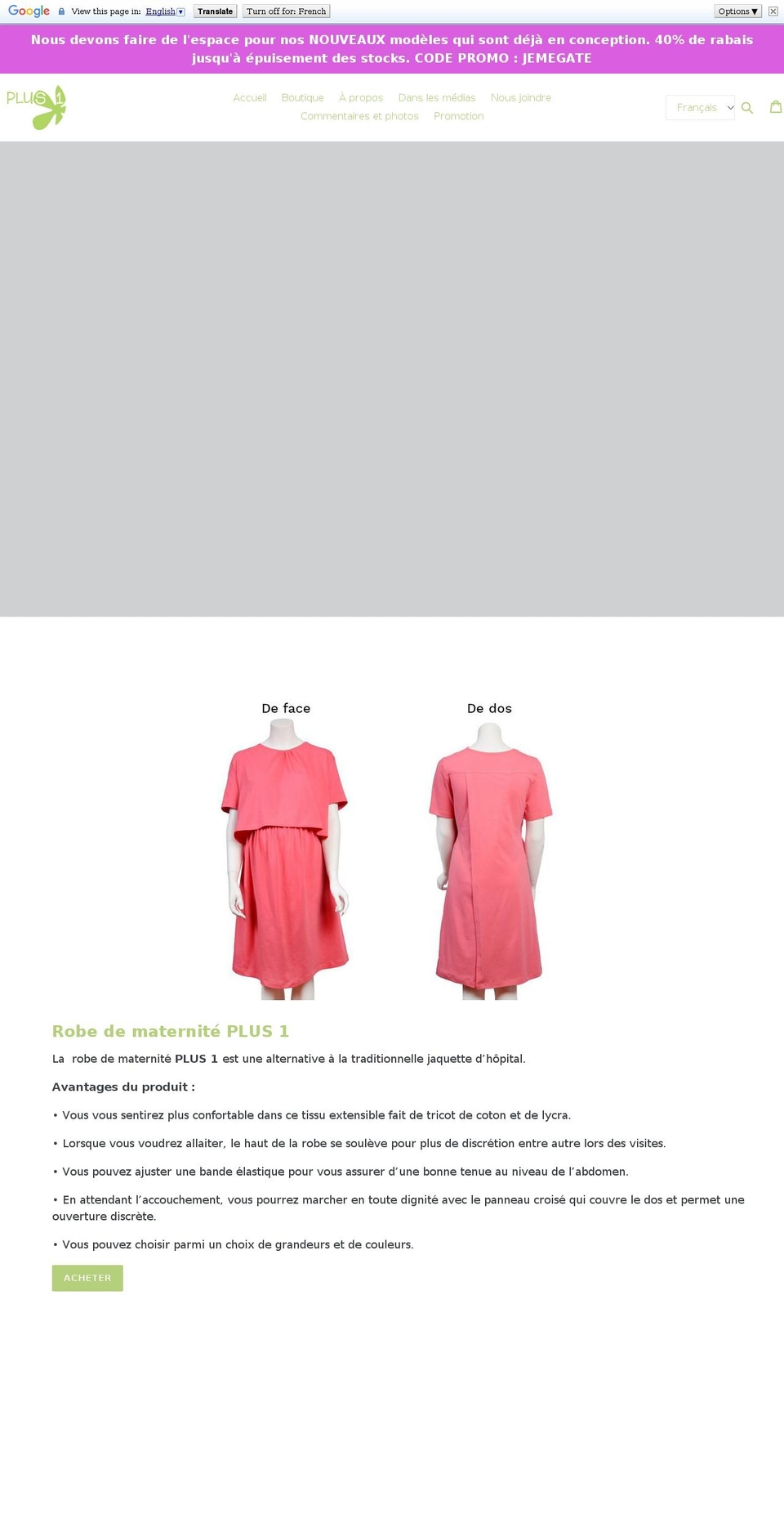 conceptionplus1.com — Shopify storefront screenshot