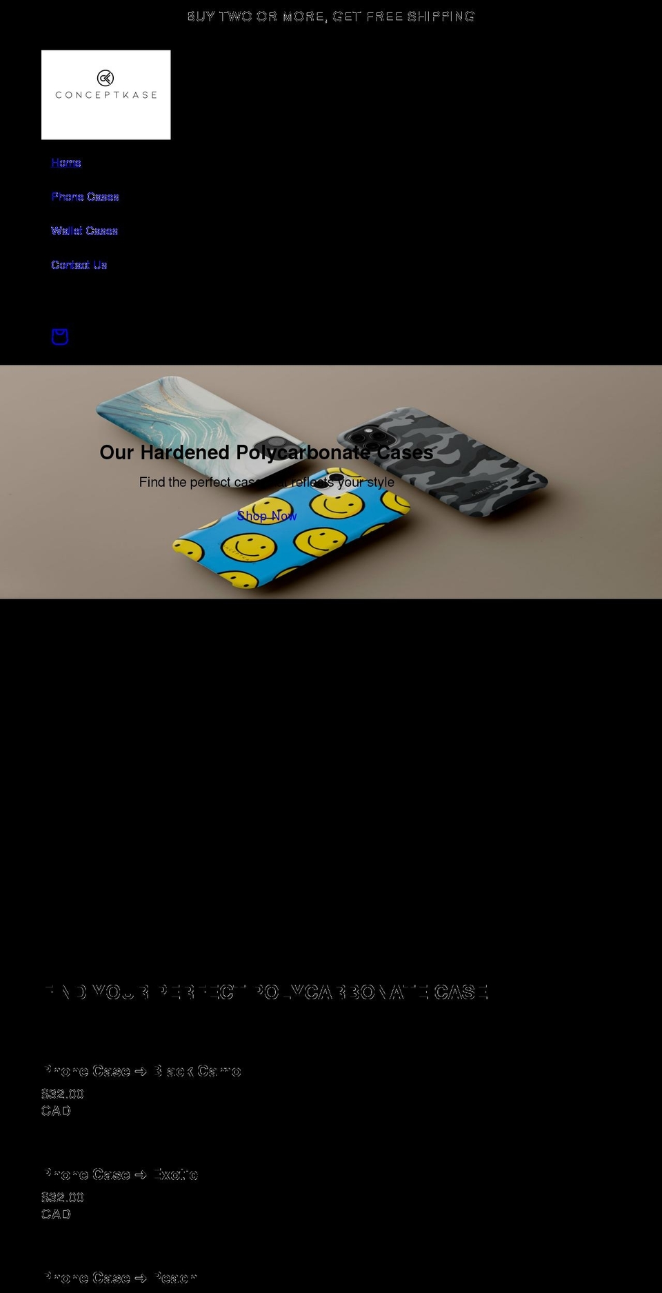 conceptkase.com shopify website screenshot