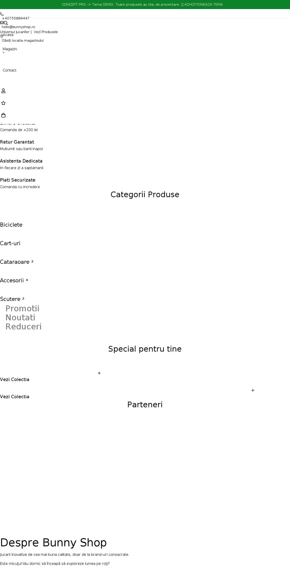 conceptpro.ro shopify website screenshot