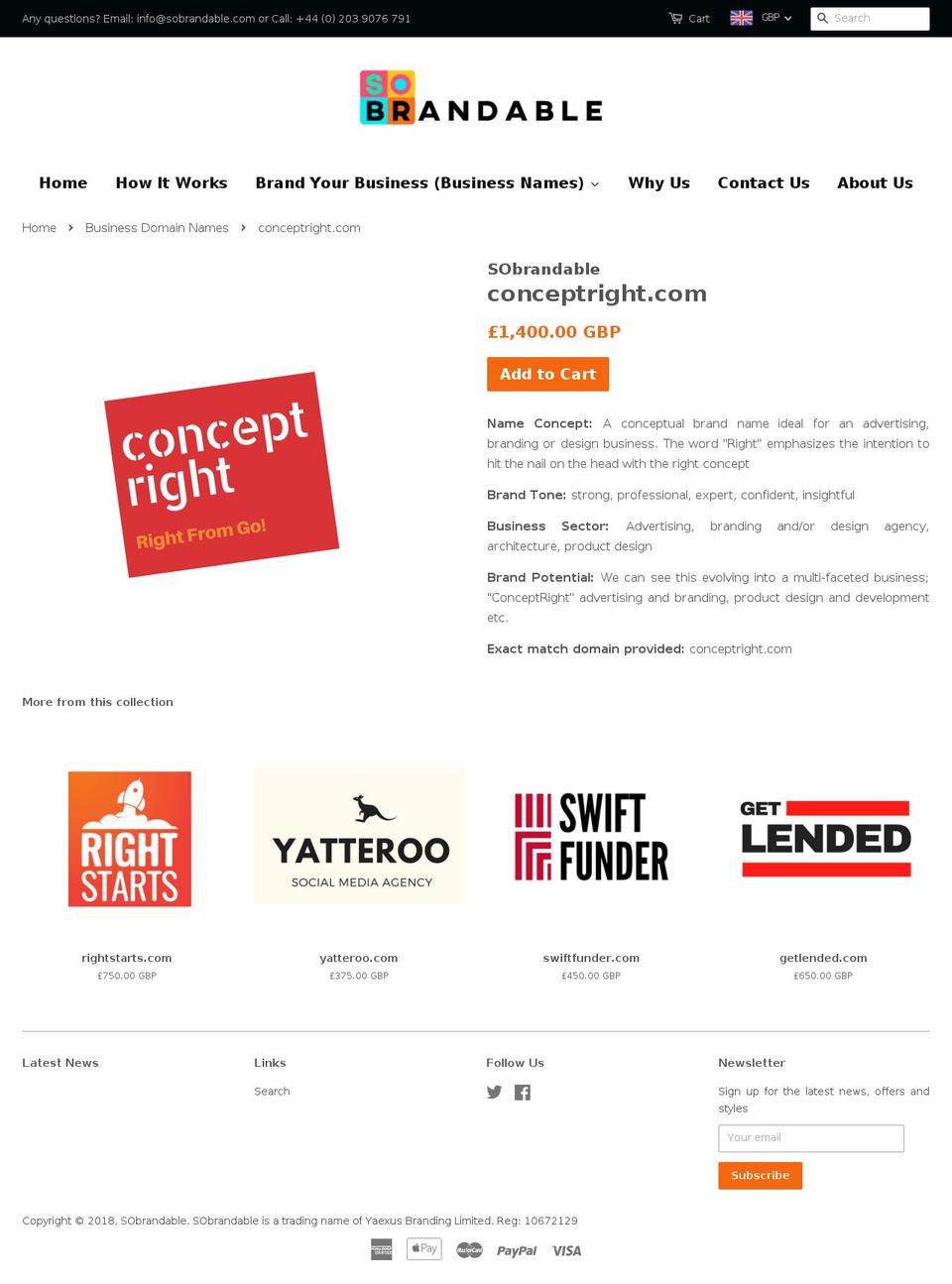 conceptright.com — Shopify storefront screenshot