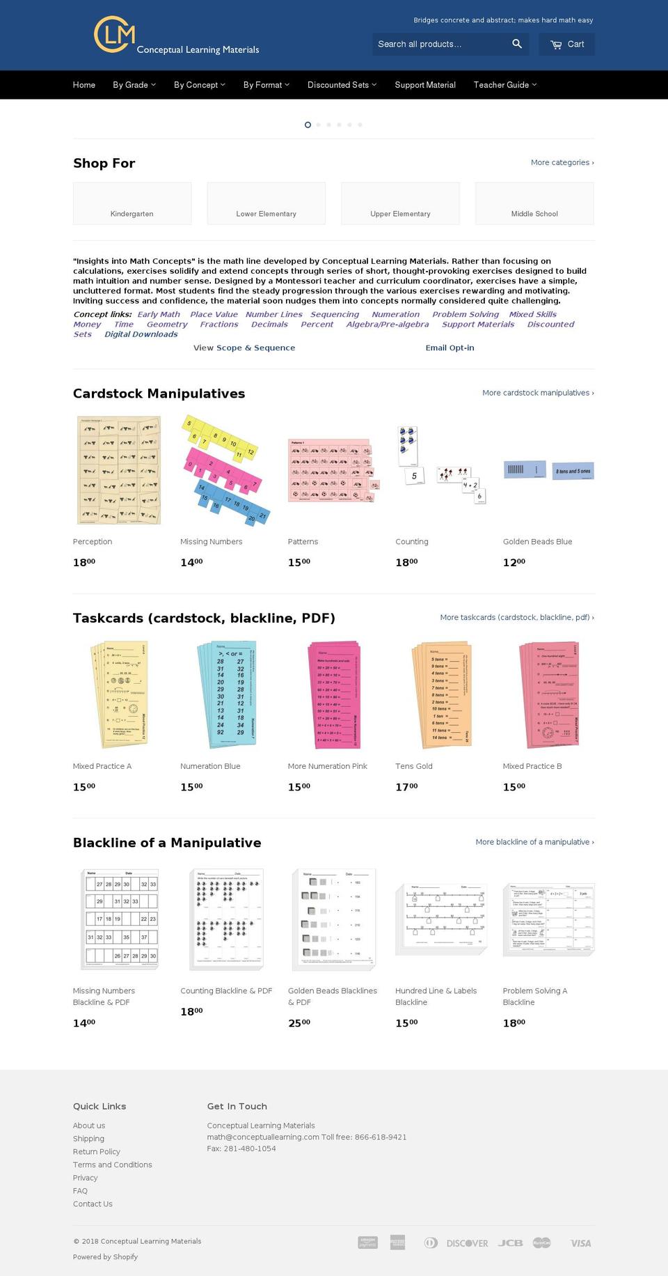 conceptuallearning.info shopify website screenshot