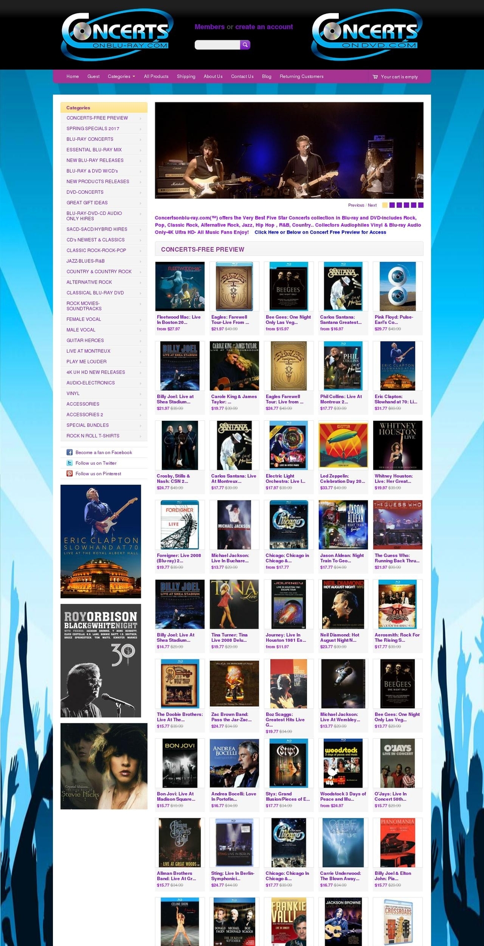 SG - Megatronic Shopify theme site example concertsonblu-ray.com