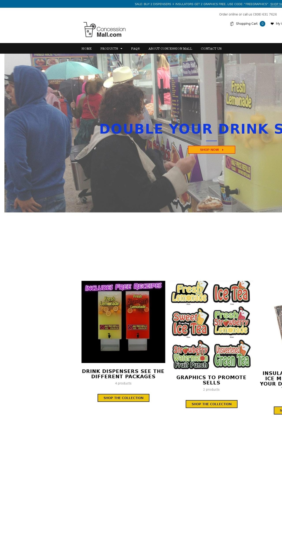 concessionmall.com shopify website screenshot