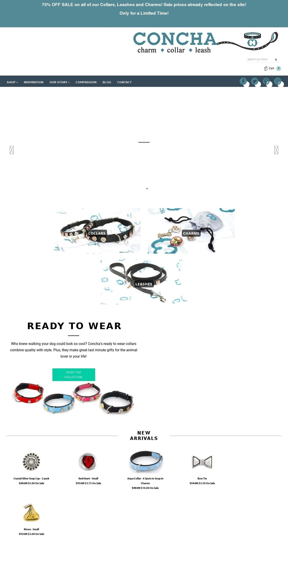 conchacollar.com shopify website screenshot