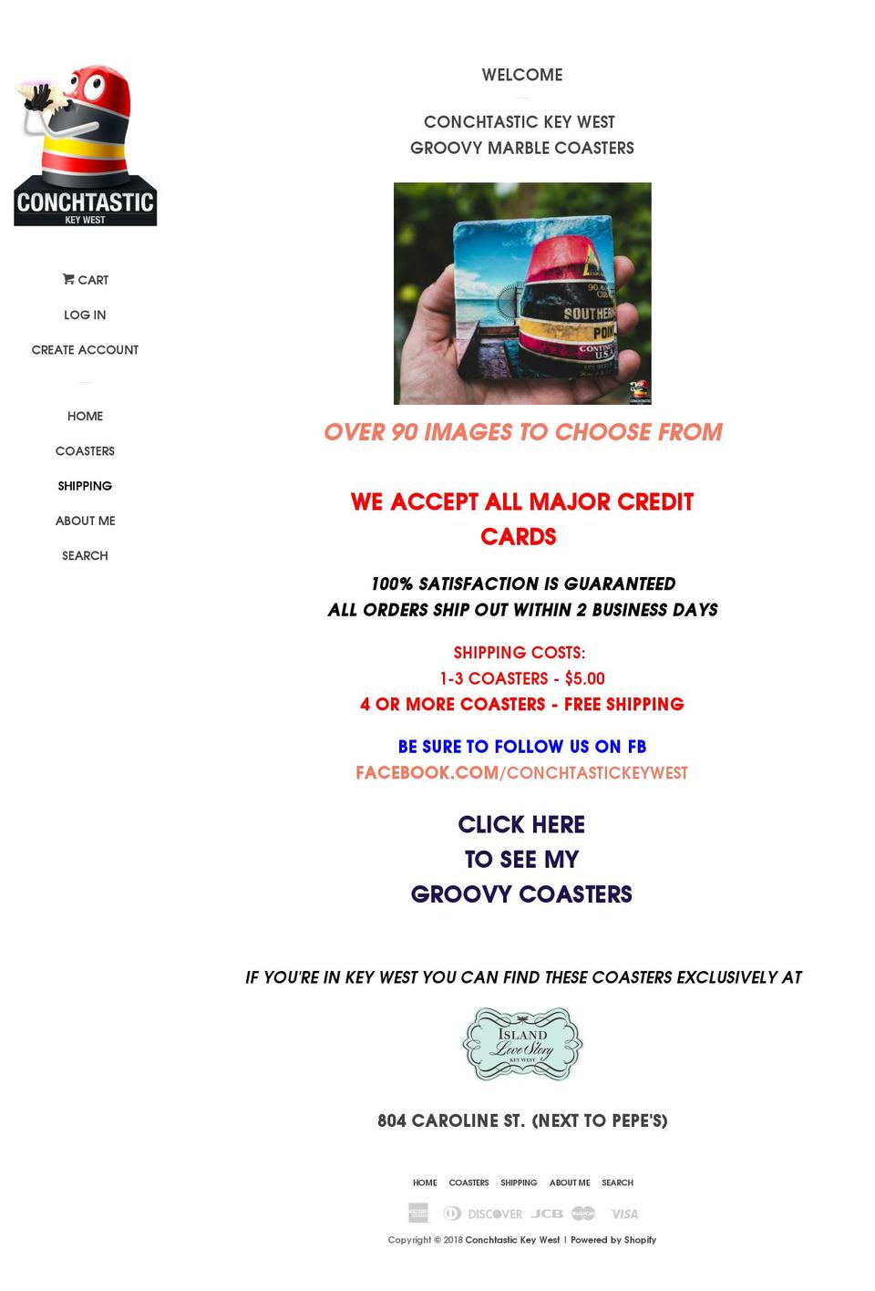 conchtastickeywest.com shopify website screenshot