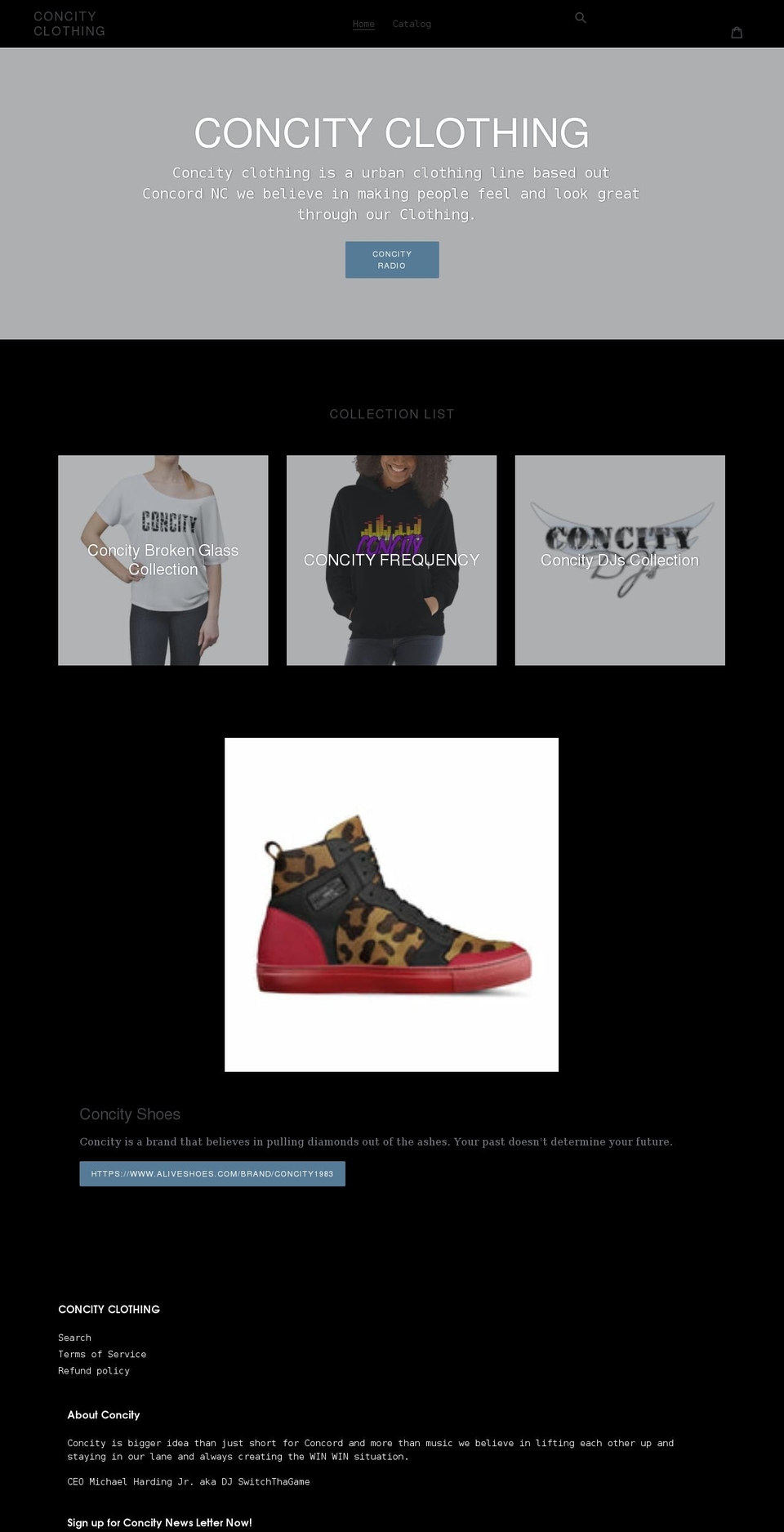 concityclothing.com shopify website screenshot