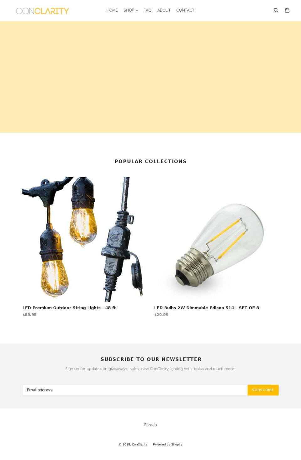 conclarity.com shopify website screenshot