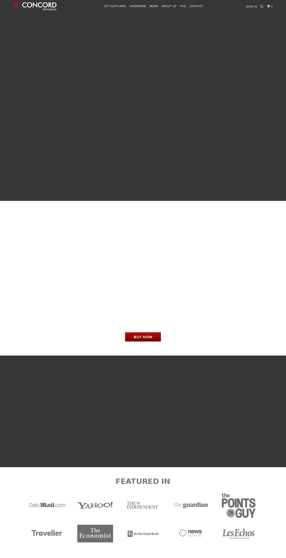 concordaerospace.com shopify website screenshot