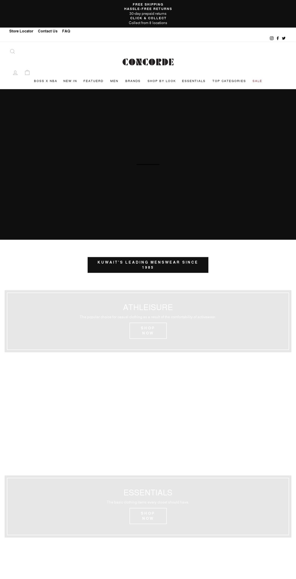 concorde.fashion shopify website screenshot