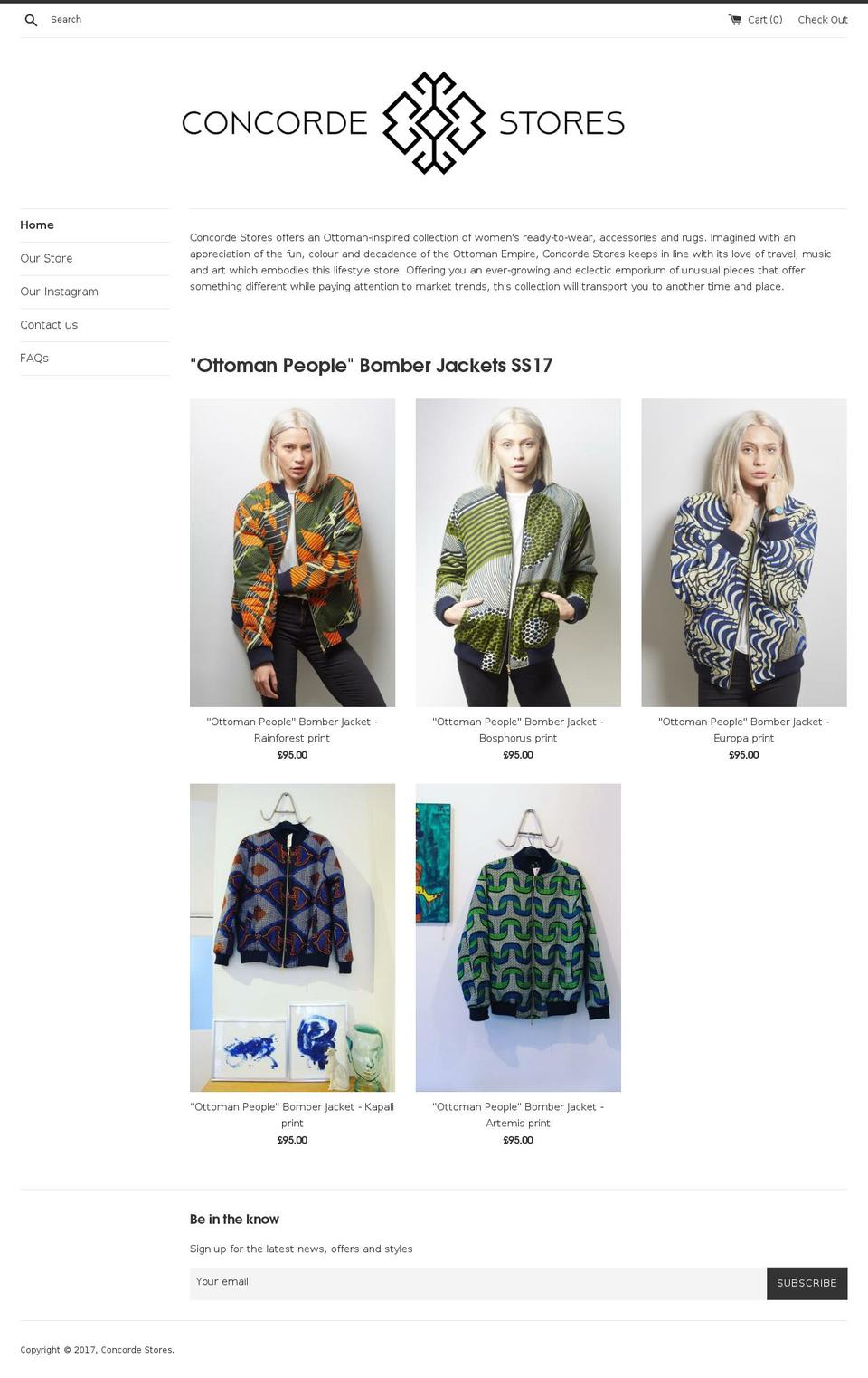 concordestores.com shopify website screenshot