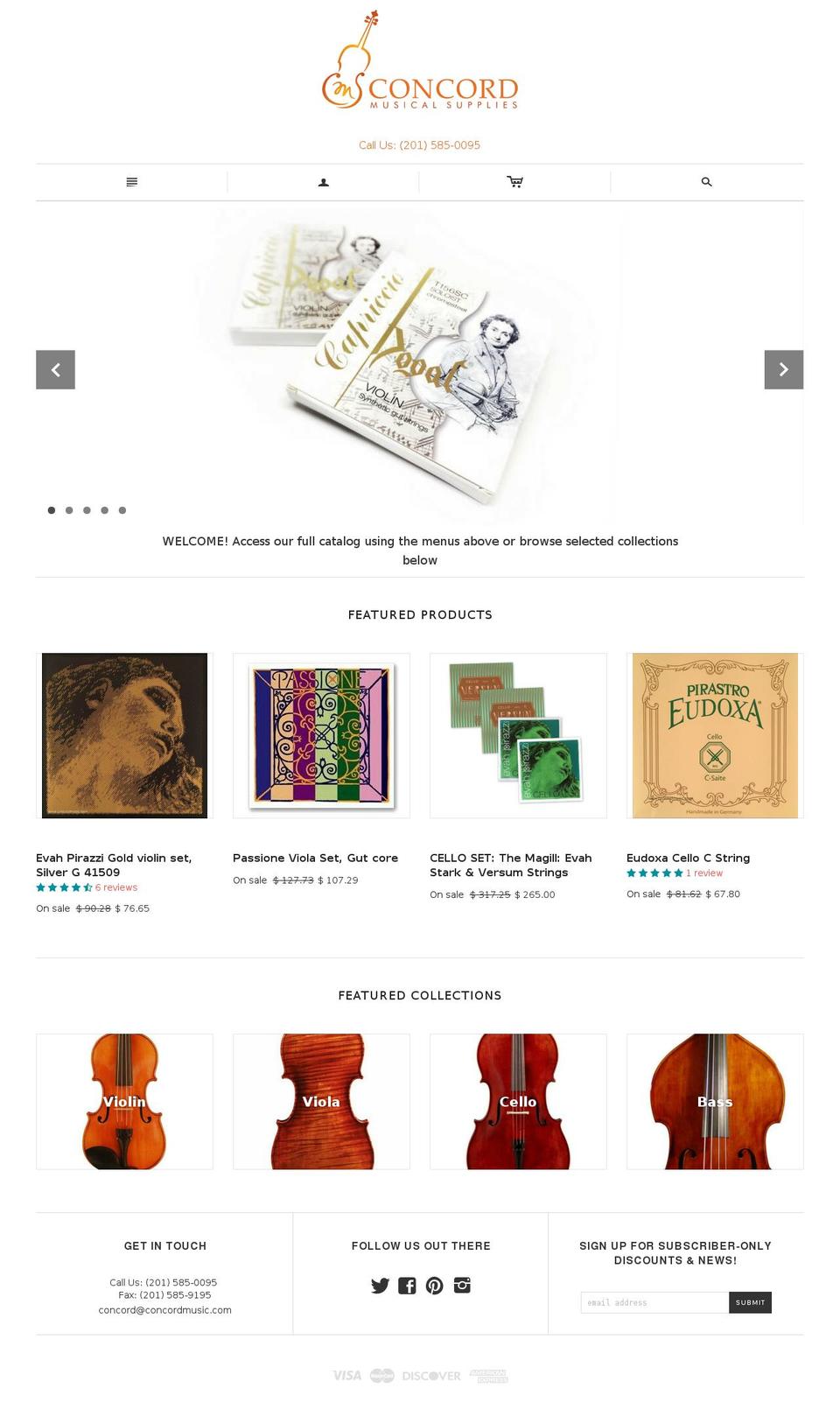 concordmusic.com shopify website screenshot