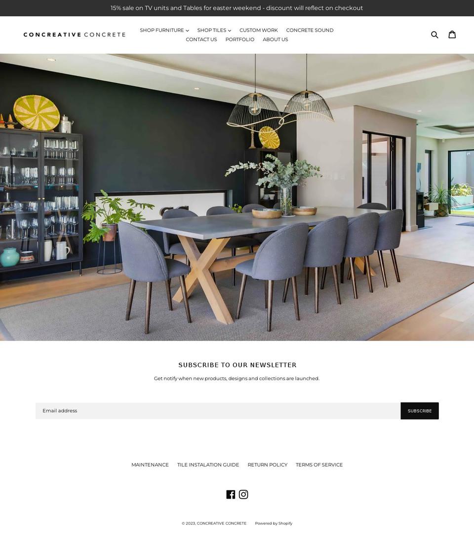 concreativetiles.com — Shopify storefront screenshot