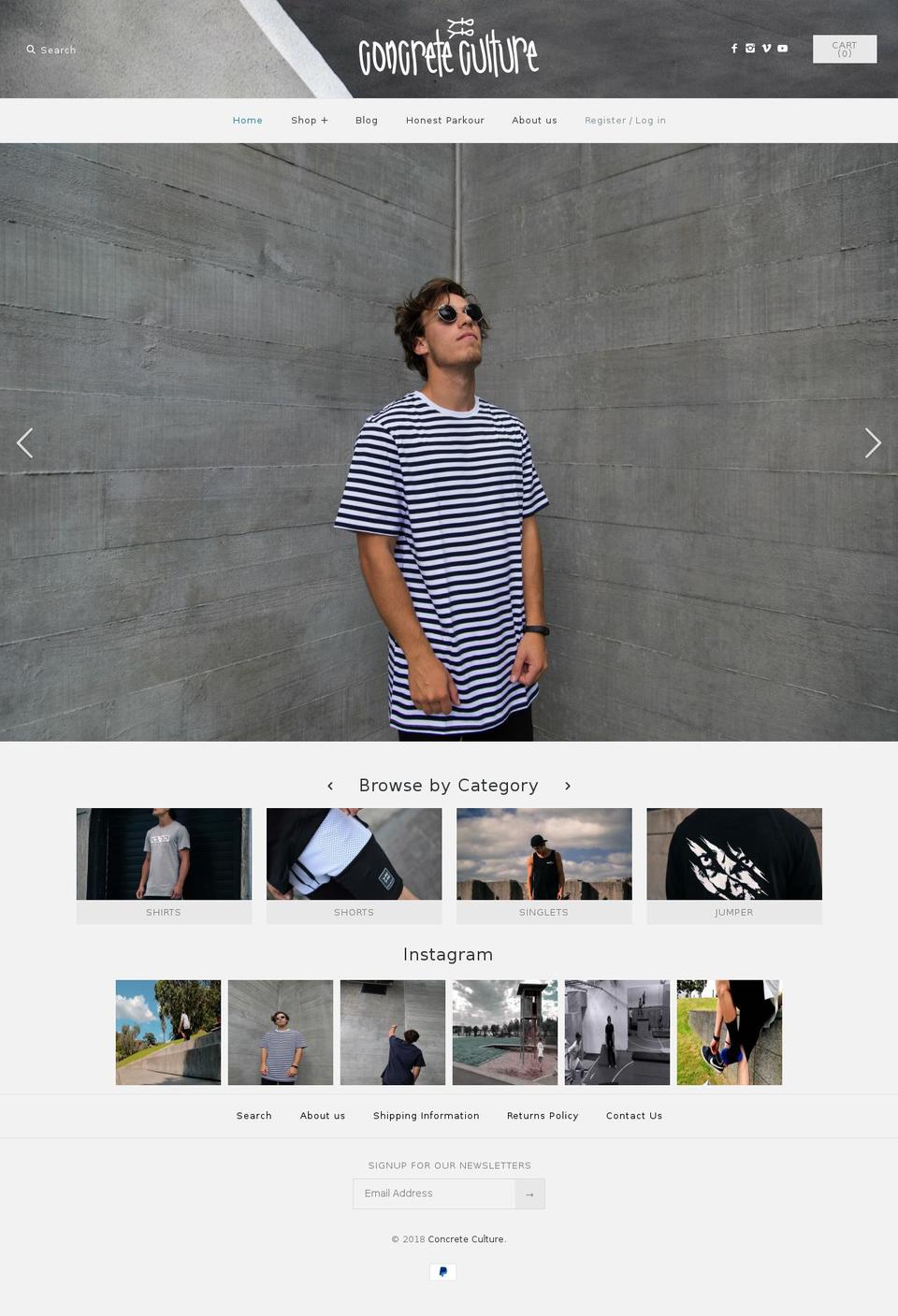 concreteculture.clothing shopify website screenshot