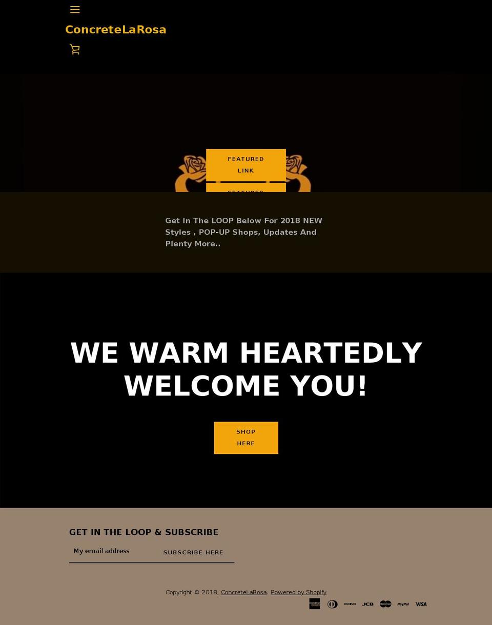 concretelarosa.com — Shopify storefront screenshot