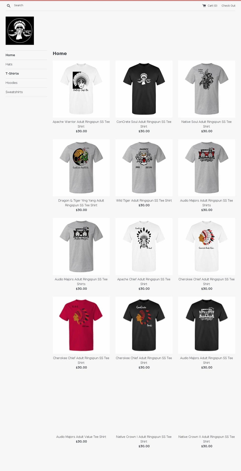 concretesoulclo.com — Shopify storefront screenshot