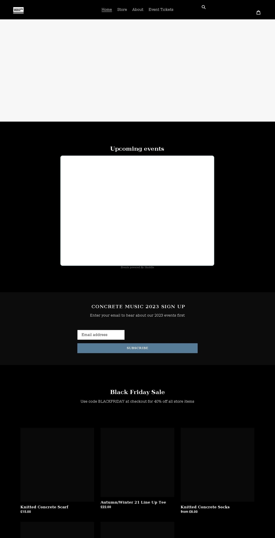 concretethursdays.com shopify website screenshot