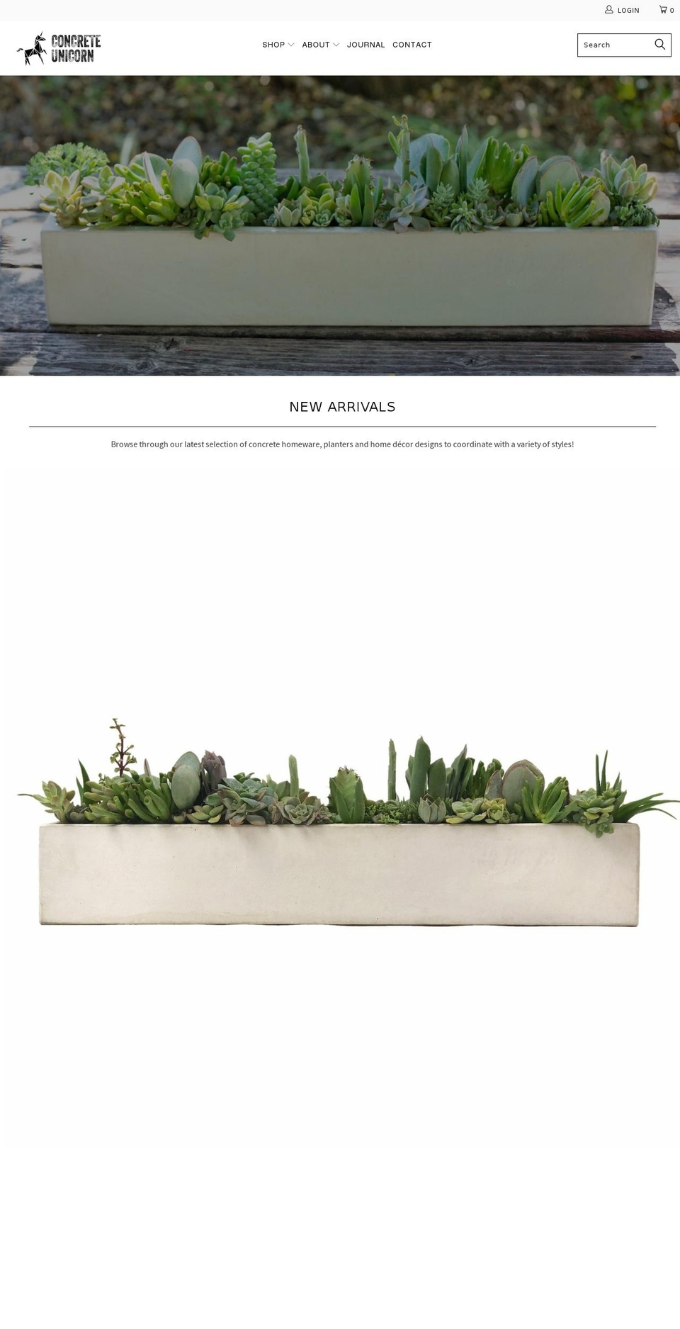 concreteunicorn.com shopify website screenshot