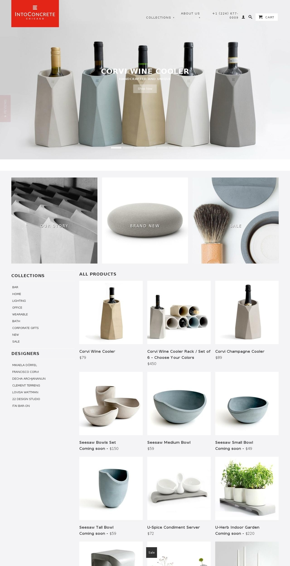 concreteware.net shopify website screenshot