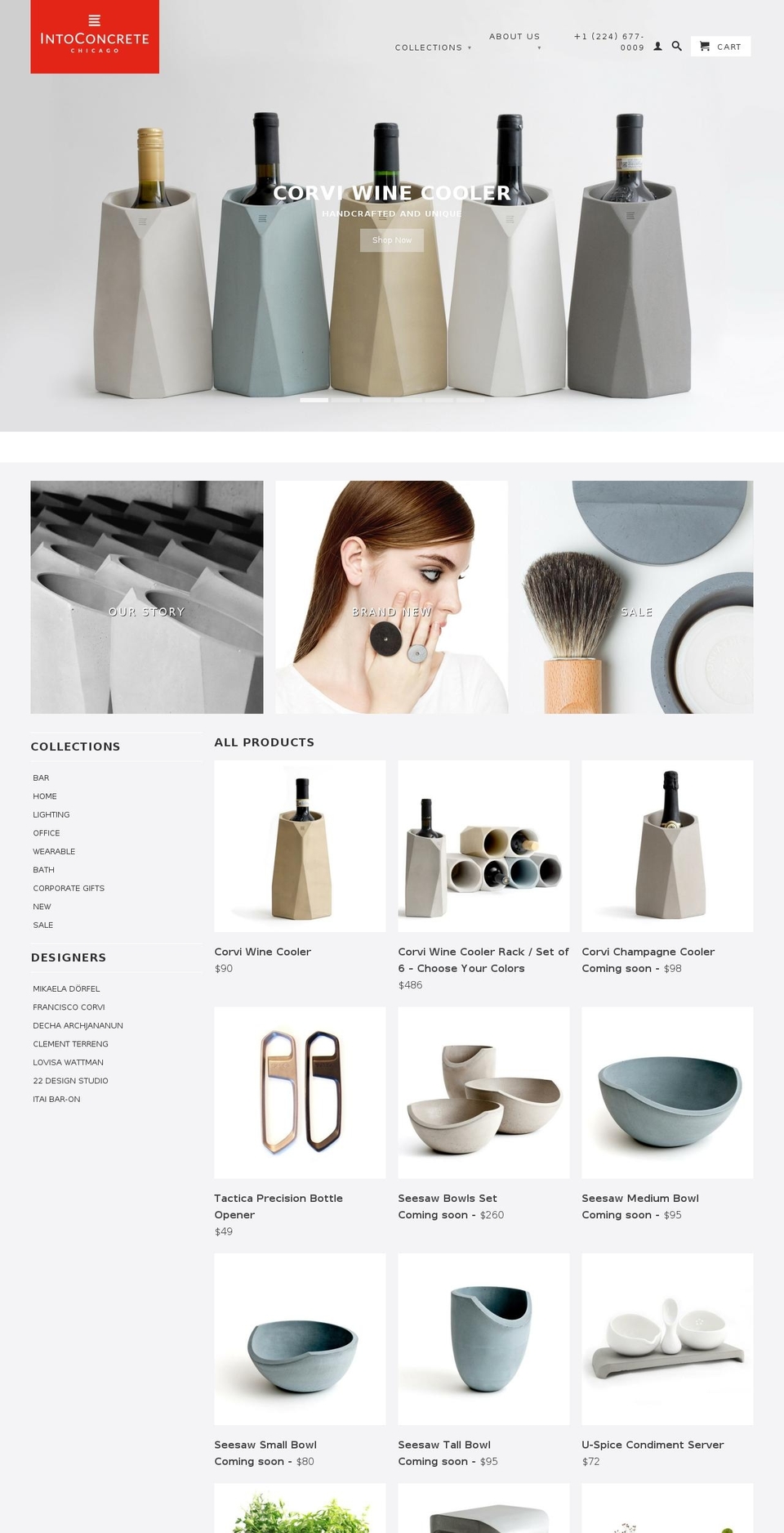 concreteware.us shopify website screenshot