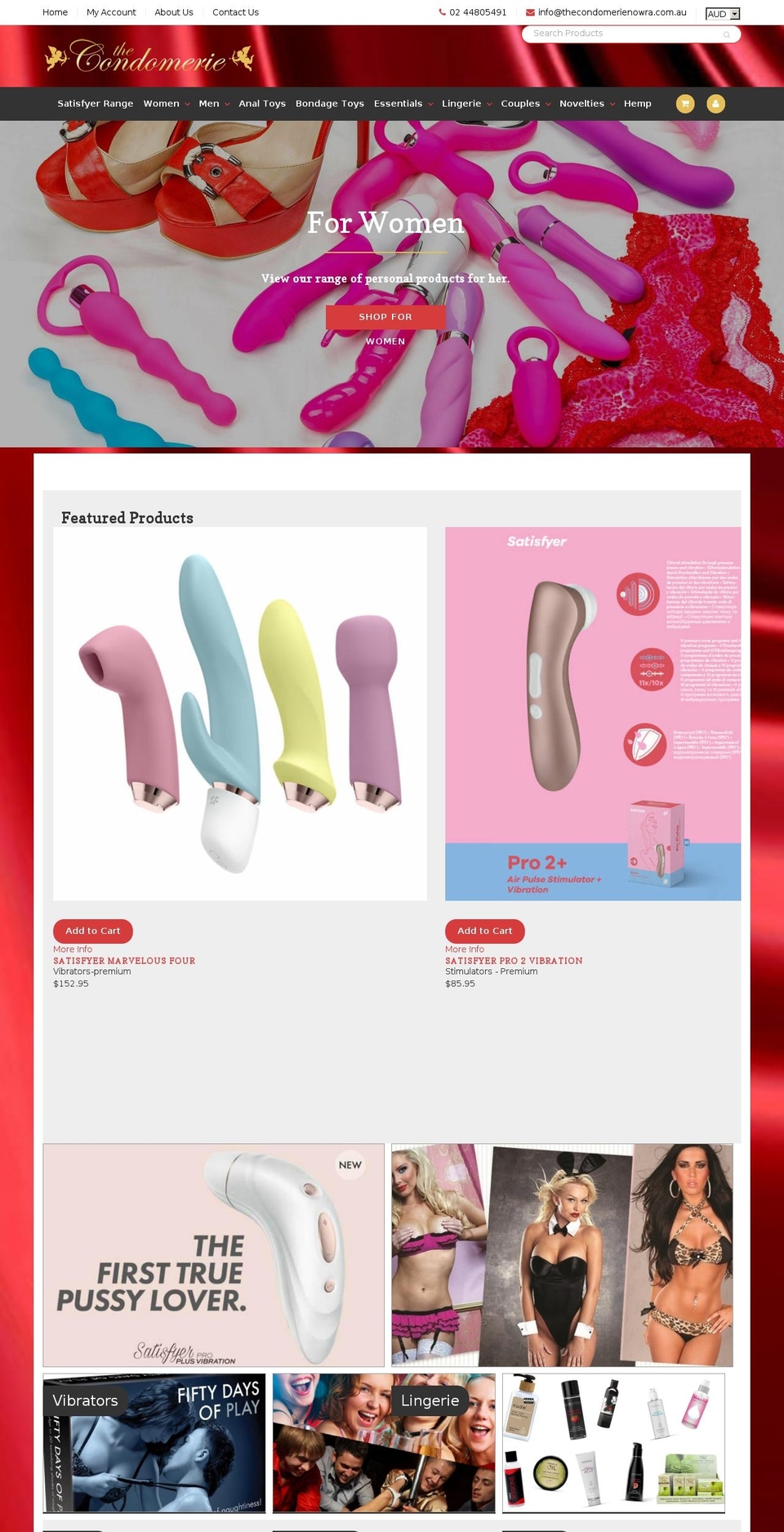 condomerienowra.com.au shopify website screenshot