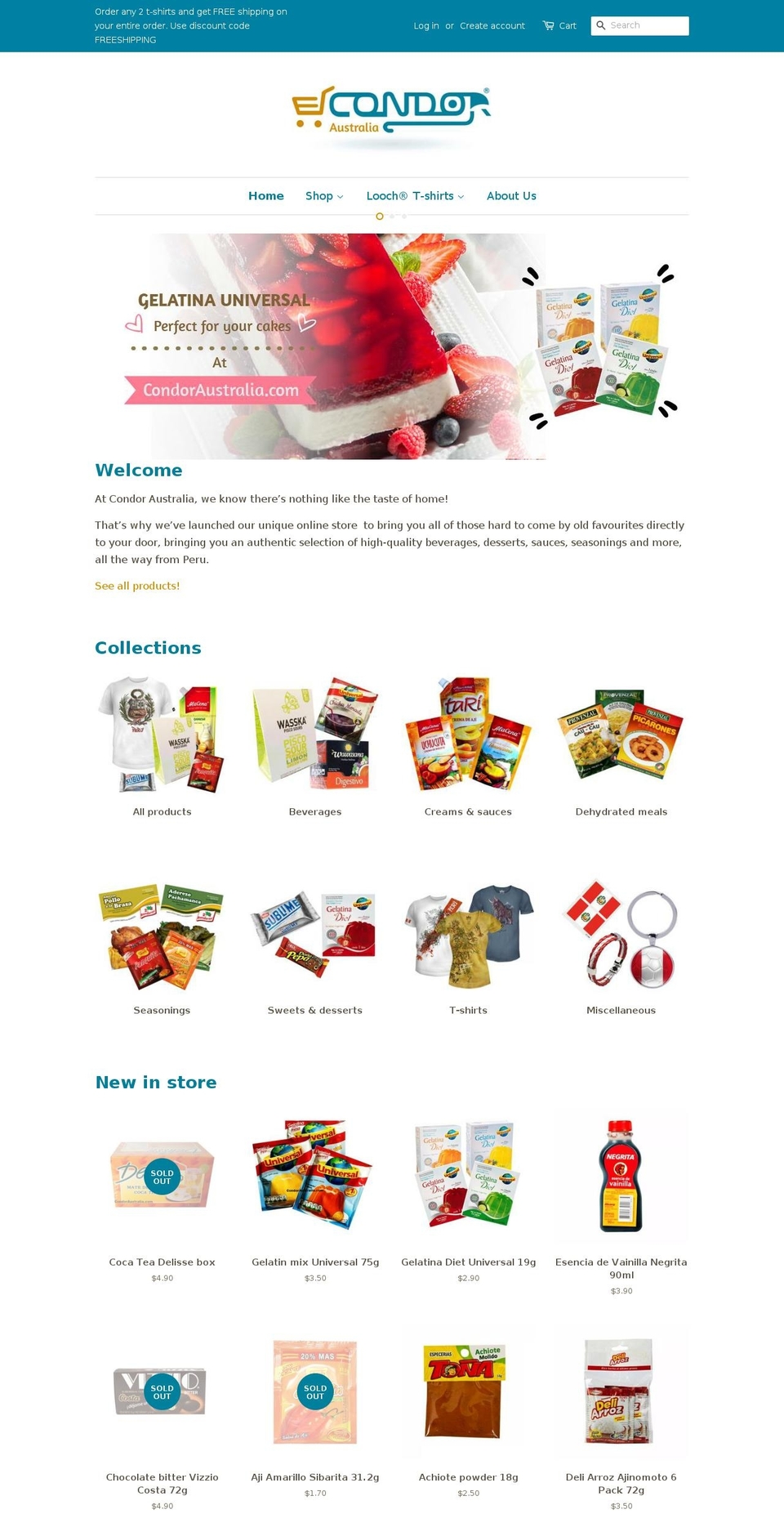 condoraustralia.com — Shopify storefront screenshot