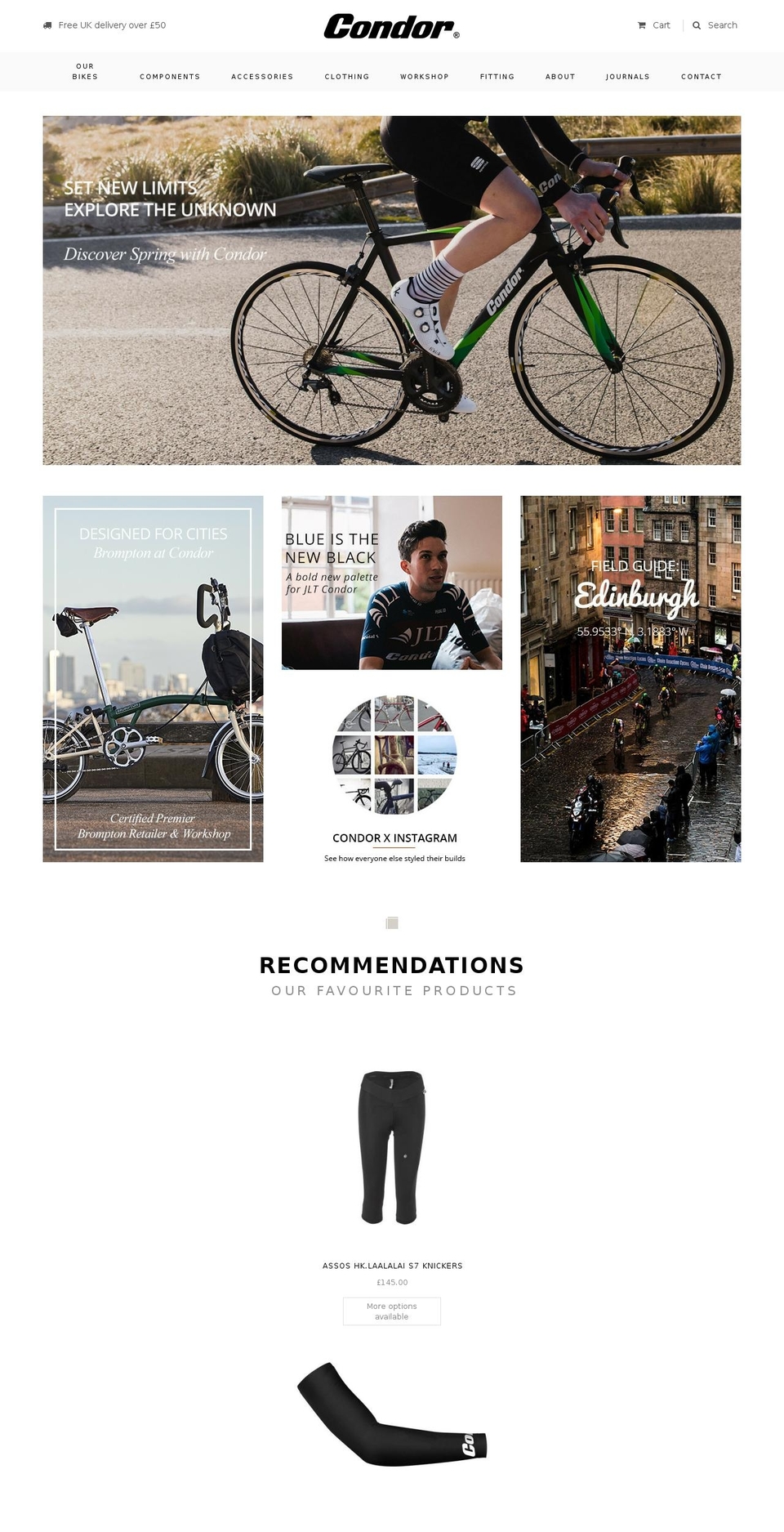 EXT Live - Shopify theme site example condorcycles.com