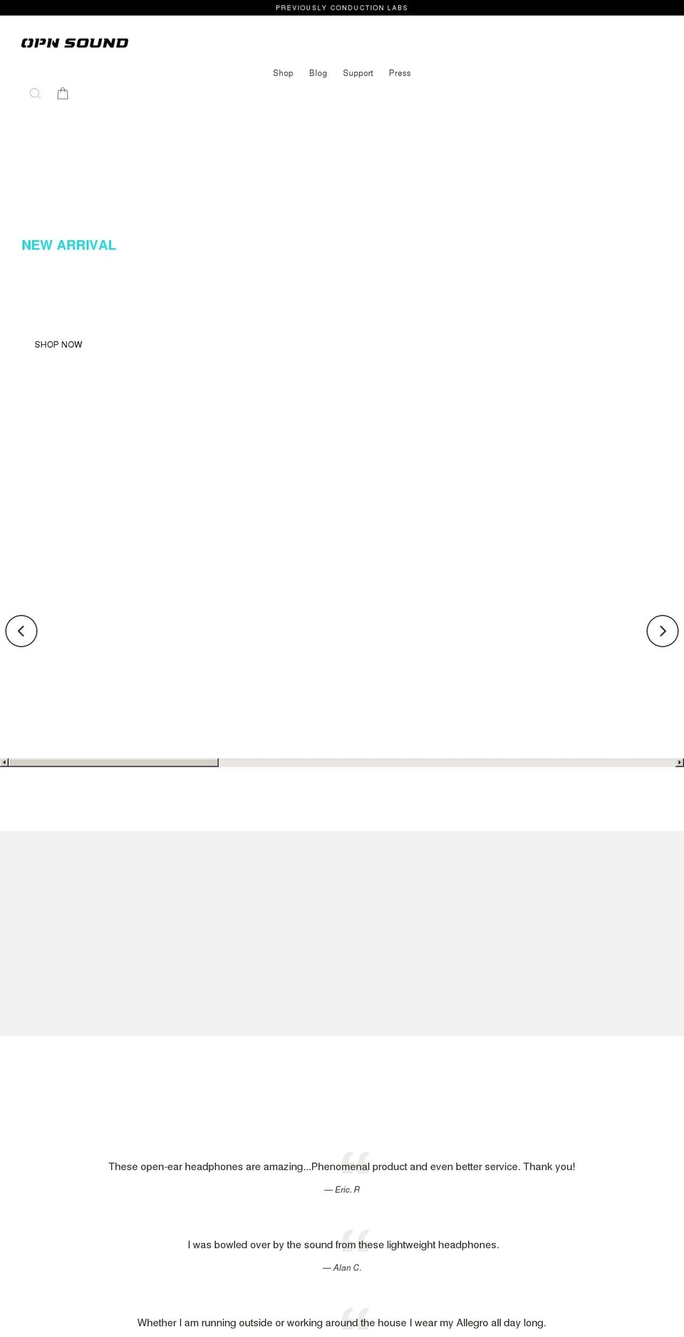 conductionlabs.com shopify website screenshot