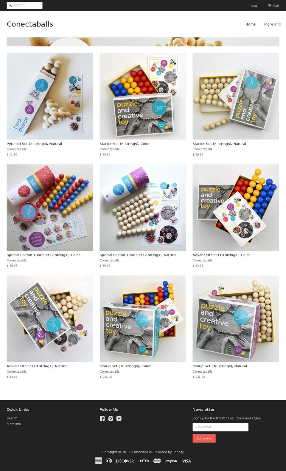 conectaballsshop.com shopify website screenshot