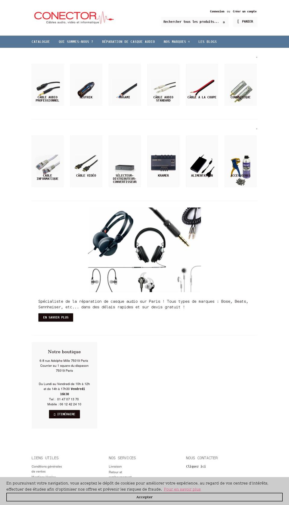 conector.fr shopify website screenshot