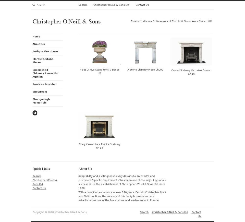 coneill.ie shopify website screenshot