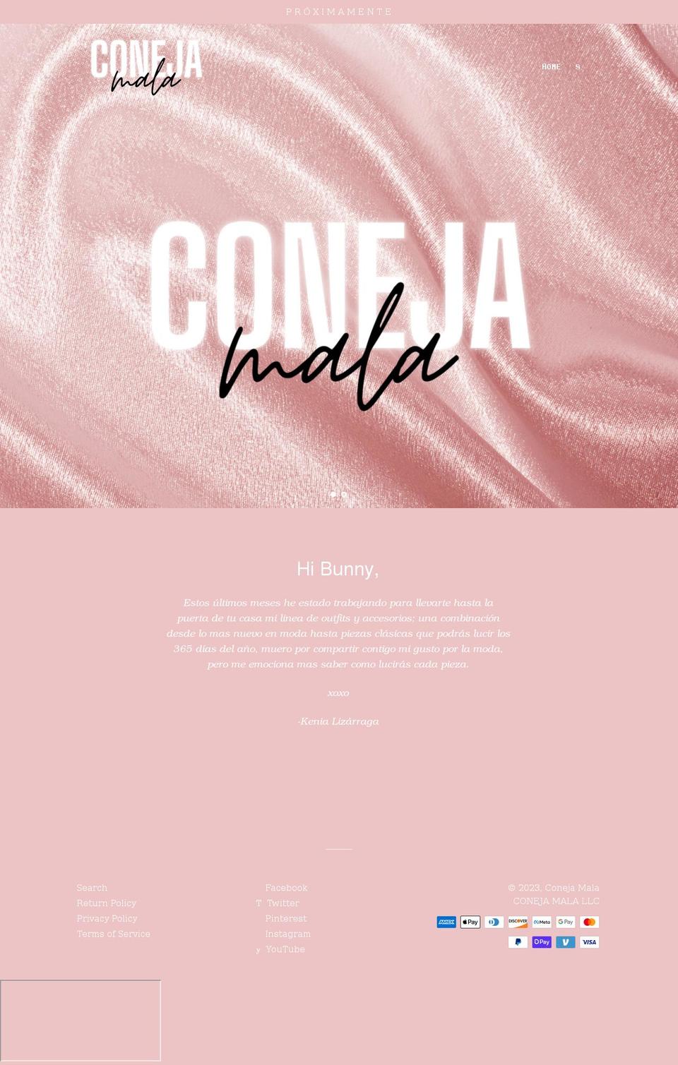 conejamala.com shopify website screenshot