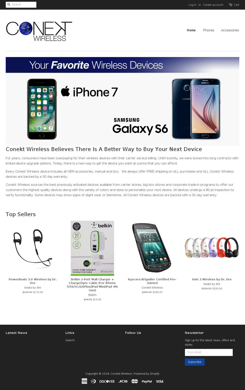 conektwireless.com — Shopify storefront screenshot