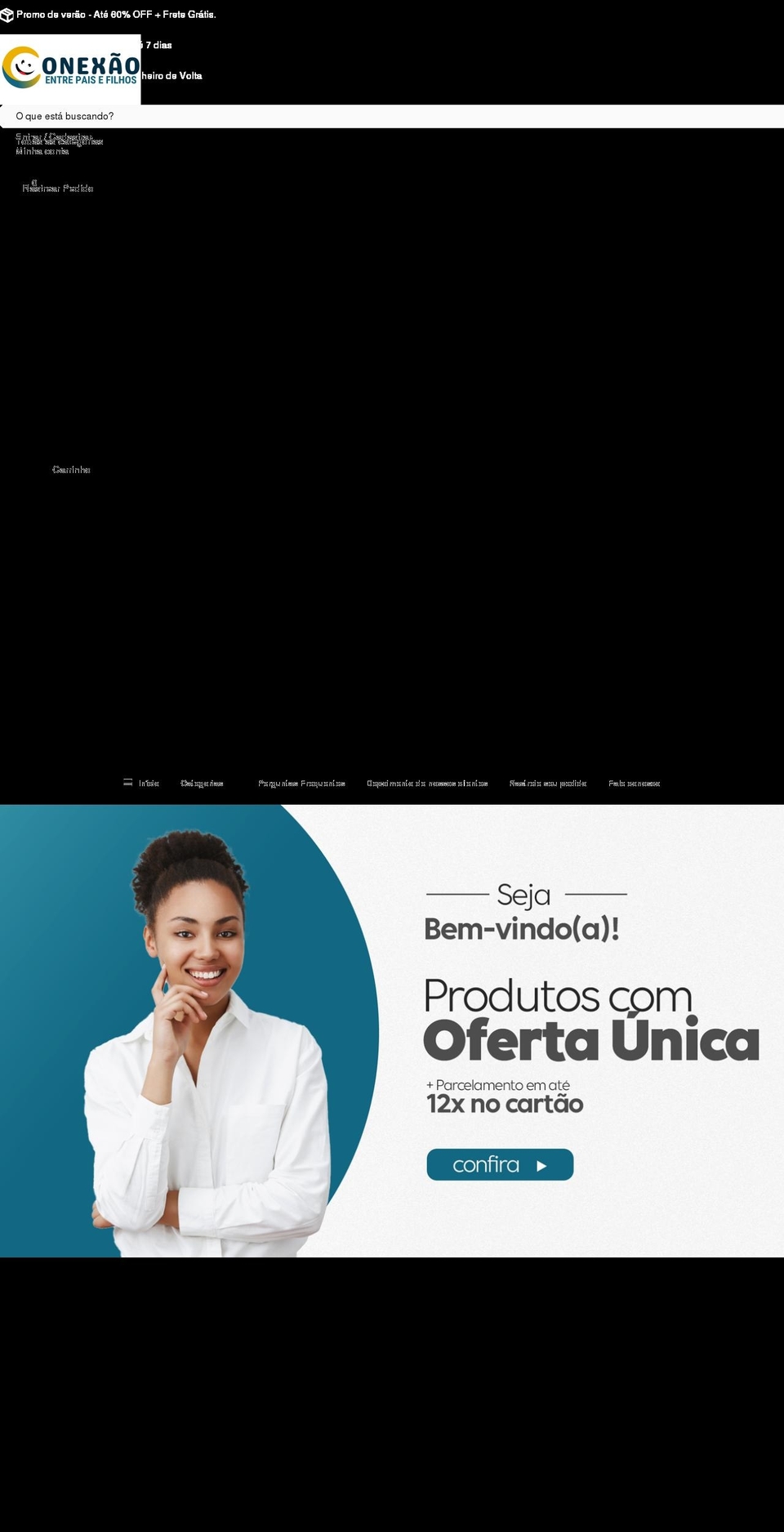 conexaoentrepaisefilhos.com shopify website screenshot