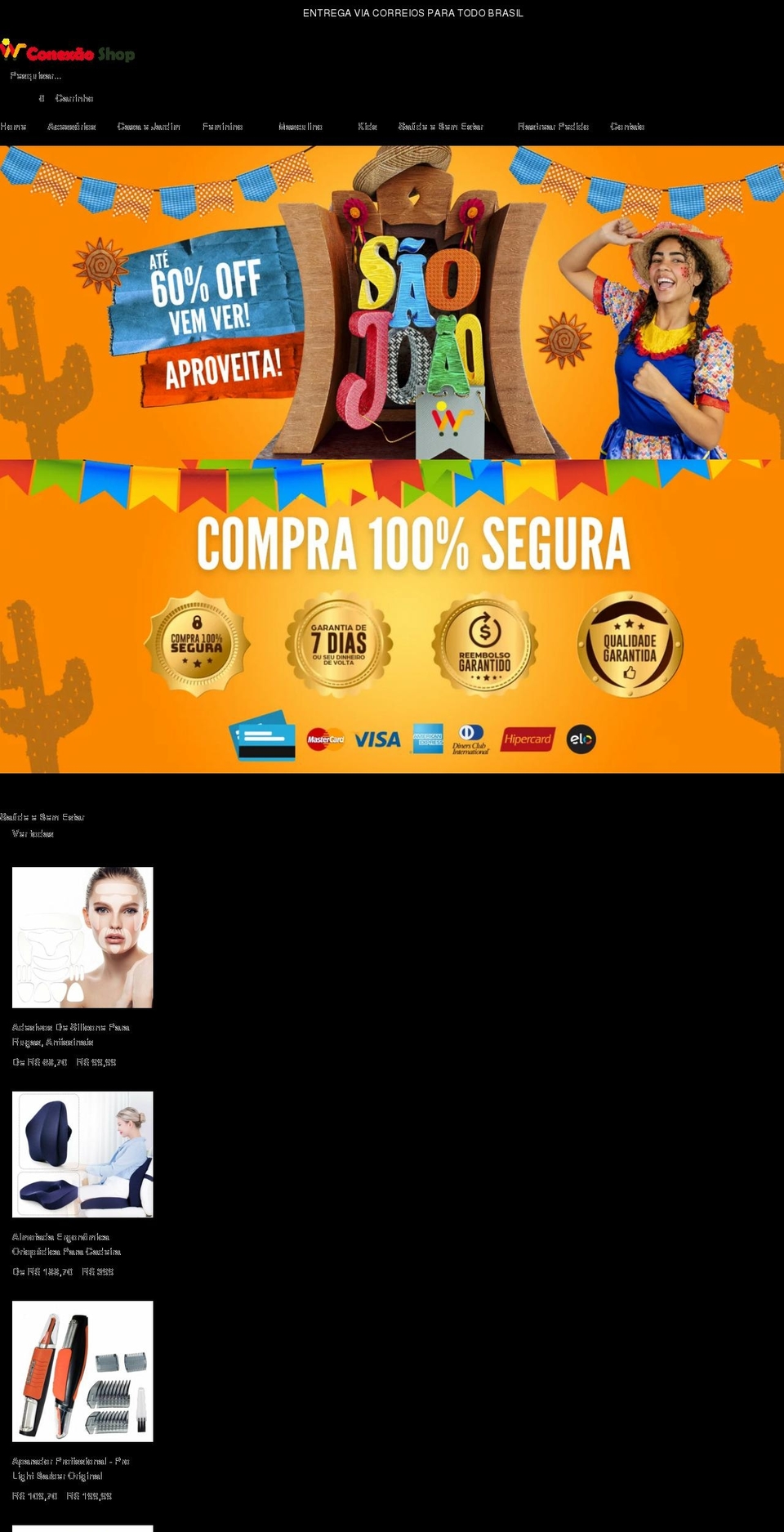 conexaoshop.com shopify website screenshot