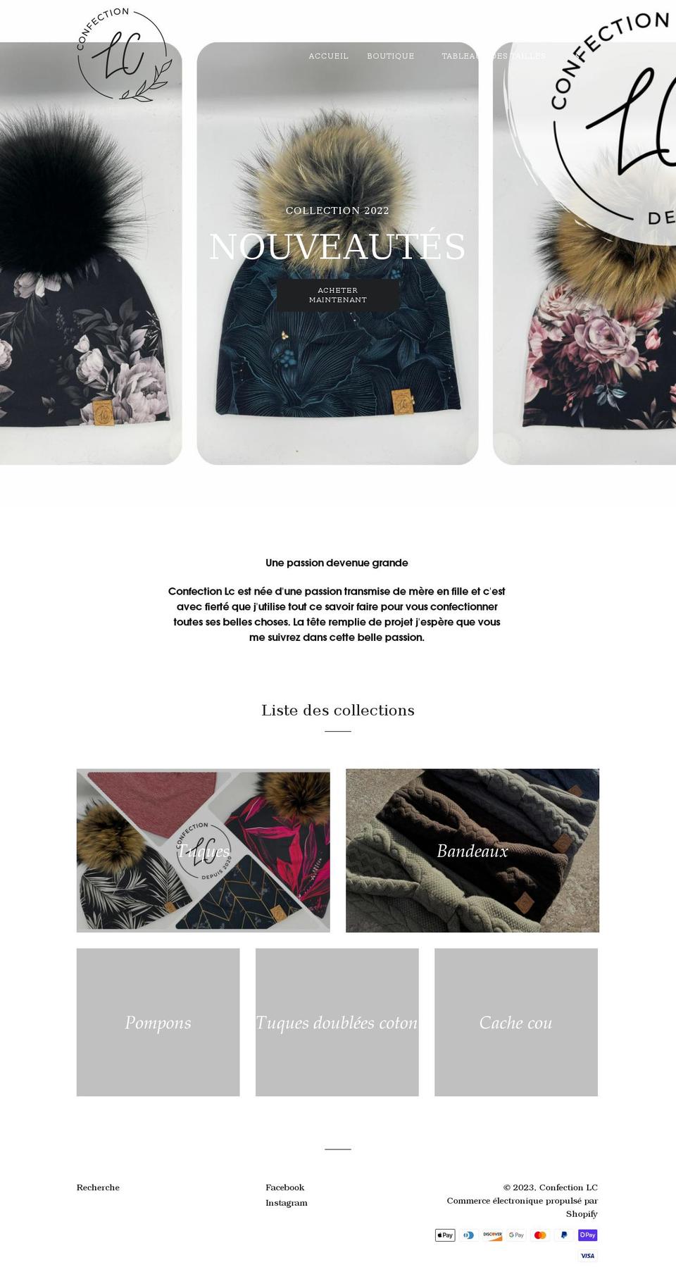 confectionlc.com shopify website screenshot