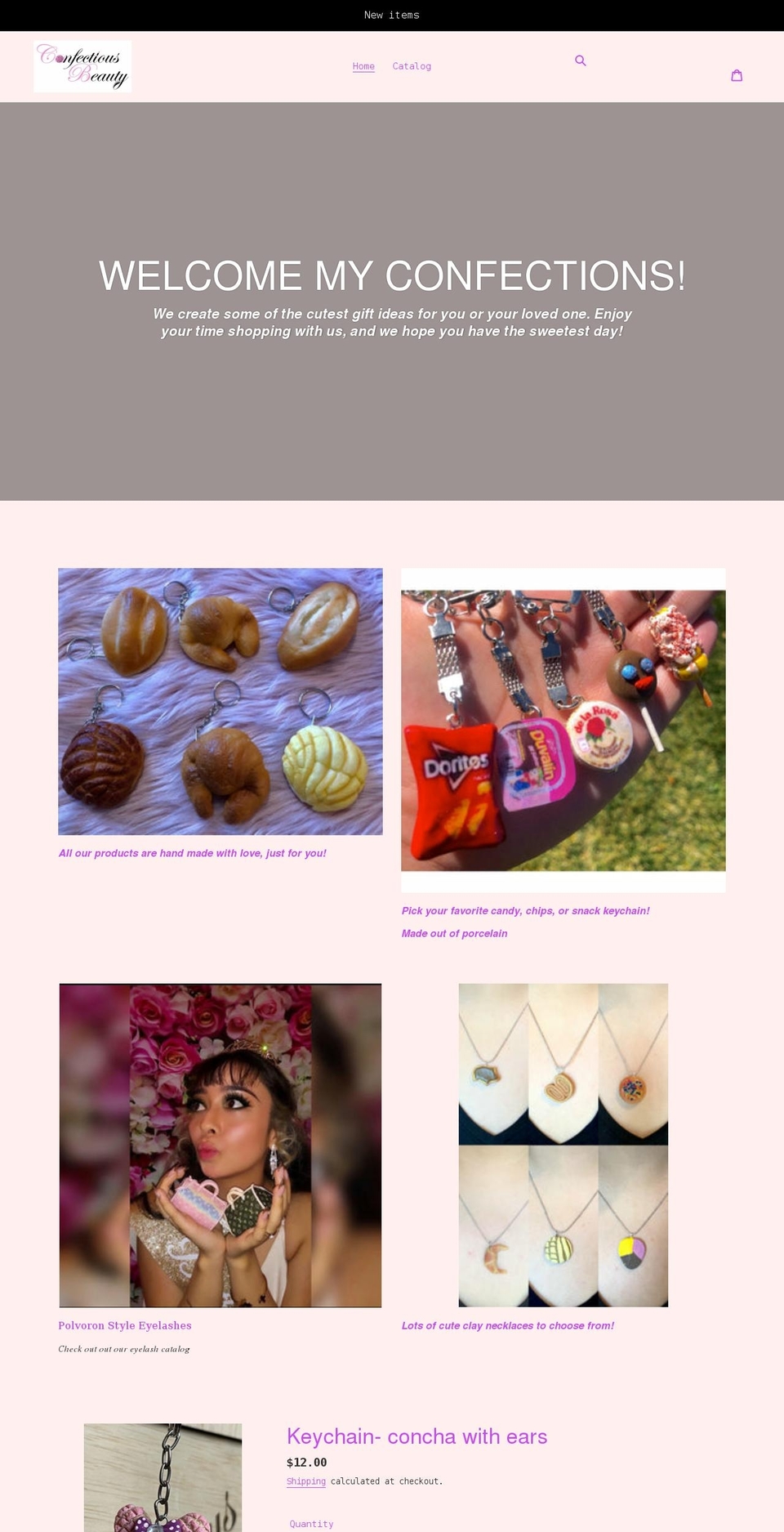confectiousbeauty.com shopify website screenshot