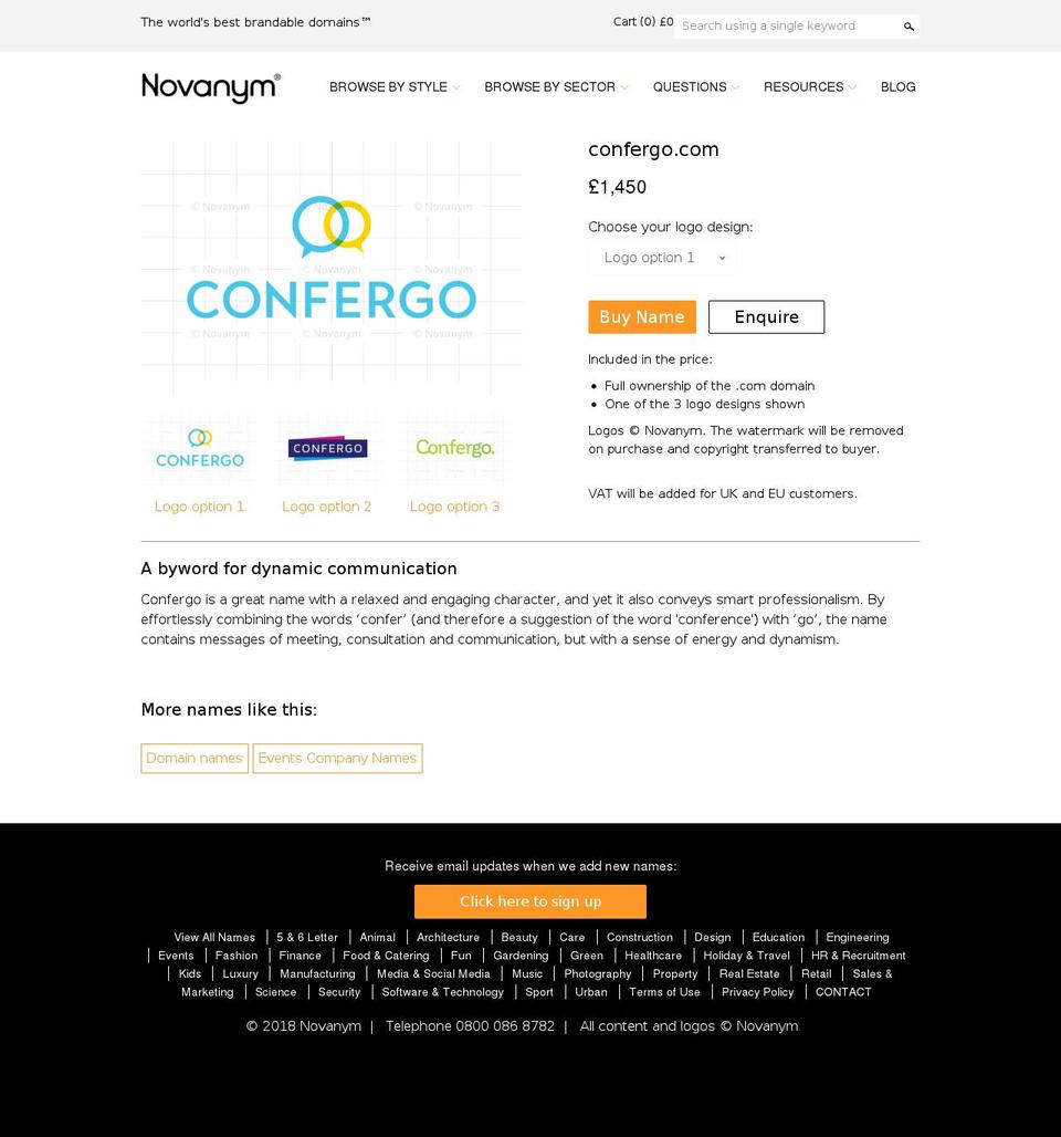 confergo.com — Shopify storefront screenshot