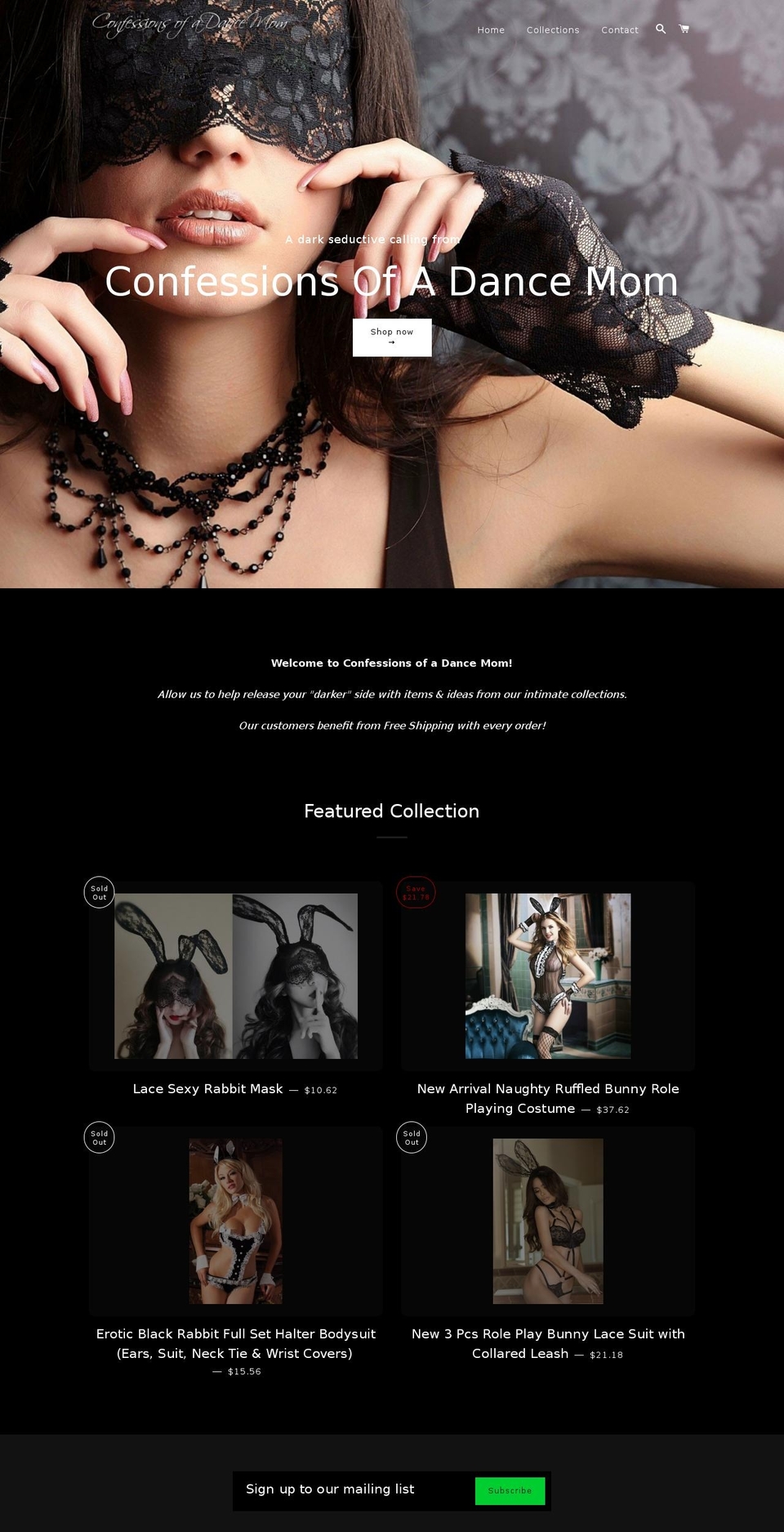 confessionsofadancemom.com shopify website screenshot
