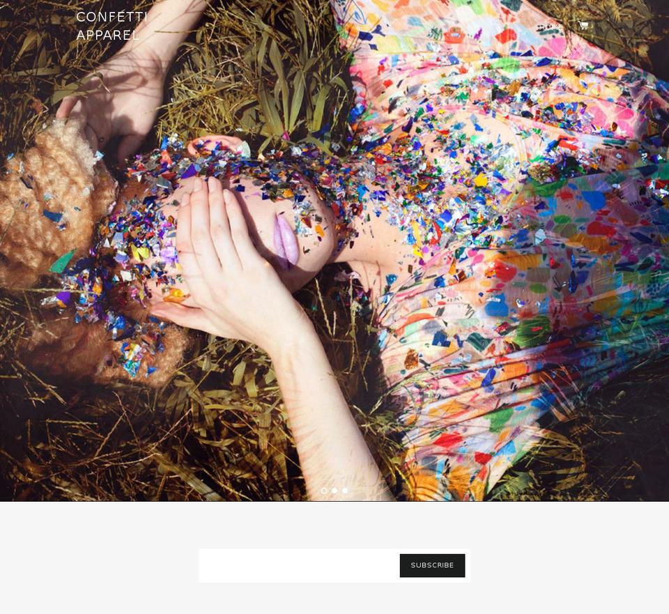 confettiapparel.com shopify website screenshot